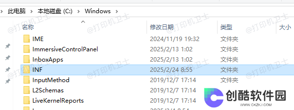 存储安装驱动所需的INF文件